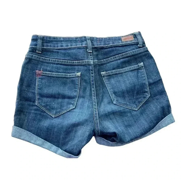 Women’s BDG Urban Outfitters Denim Shortie Shorts• Blue Dark Wash Cuff Mid Rise - Picture 3 of 9